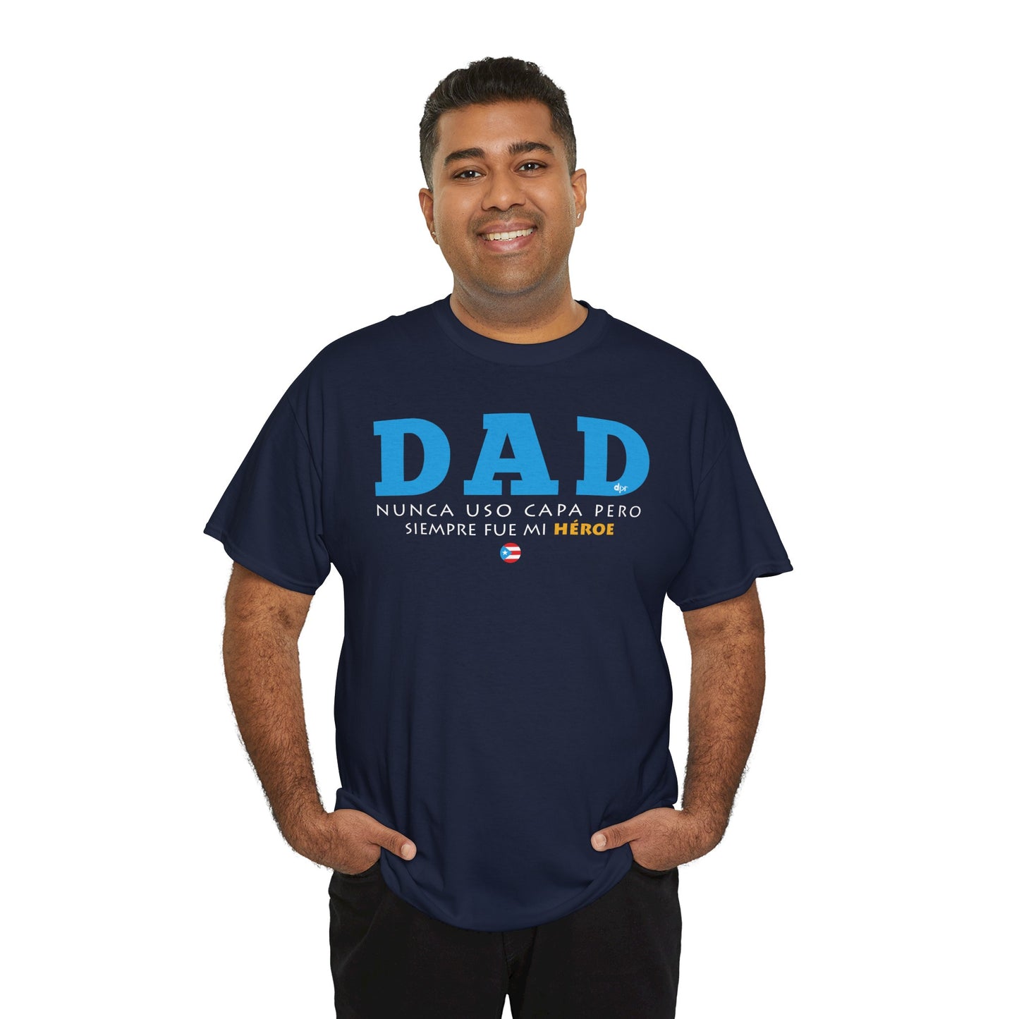 Dad Mi Héroe Blue Unisex Heavy Cotton Tee