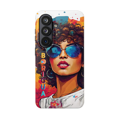 Boricua Girl Mosaico White Tough Phone Cases