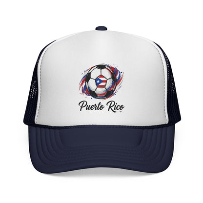 Puerto Rico Soccer Ball Flag Trucker Caps FREE SHIPPING