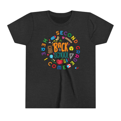 Back to School Boricua Girl Youth Short Sleeve Tee