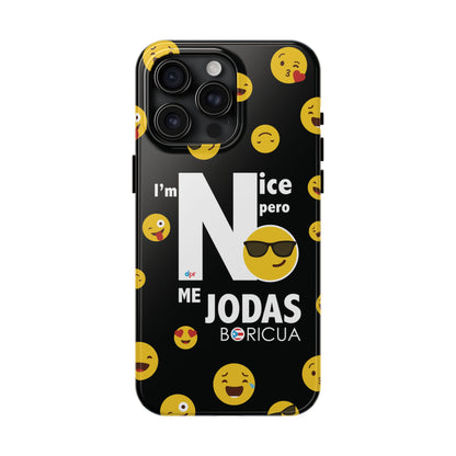 I'm Nice pero No me Jodas Tough Black Phone Cases