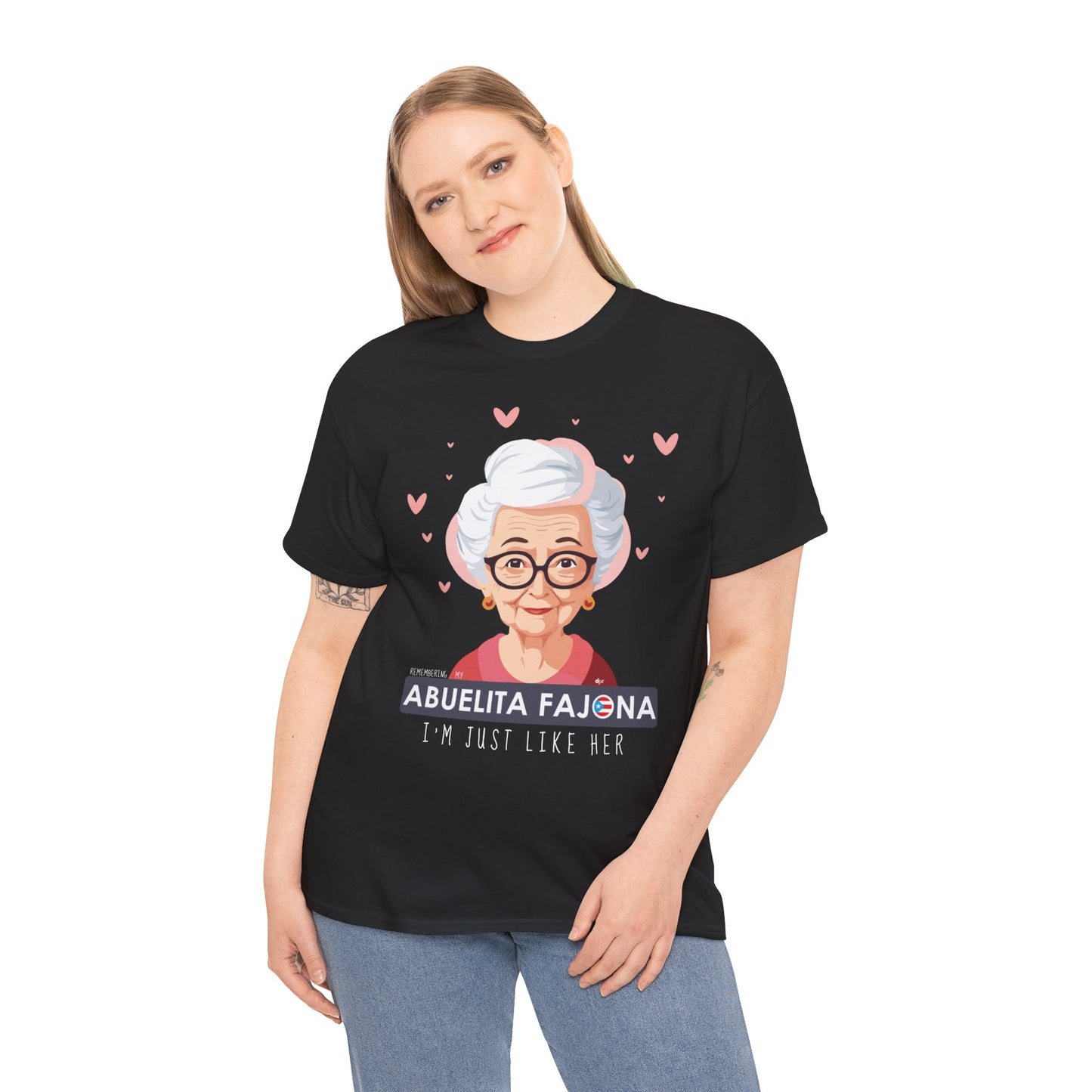 Remembering Mi Abuelita Fajona Unisex Heavy Cotton Tee