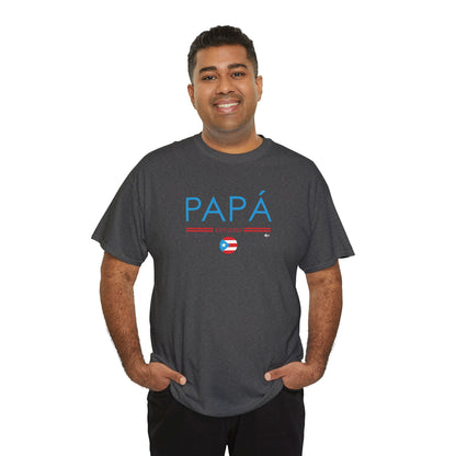 Papá EST. 2026 Puerto Rican Flag Unisex Heavy Cotton Tee