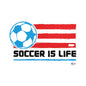 Soccer is life Puerto Rican Flag Waterproof Kiss-Cut Vinyl Decals