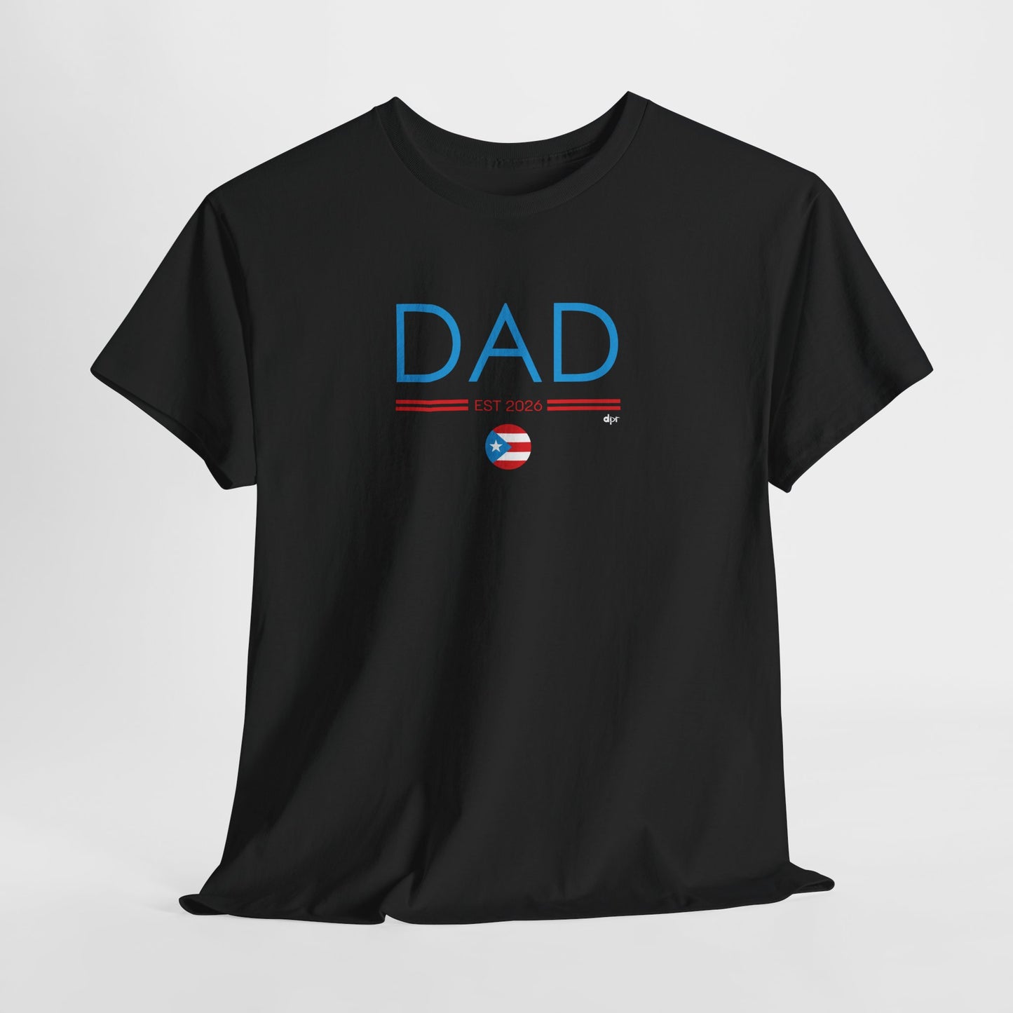 Papá EST. 2026 Puerto Rican Flag Unisex Heavy Cotton Tee