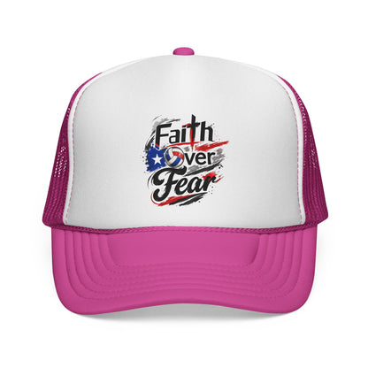 Faith Over Fear Christian Volleyball Sticker | Puerto Rican Flag Trucker Caps FREE SHIPPING