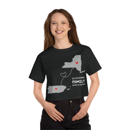 Love in the distance New York Flowy Cropped Tee