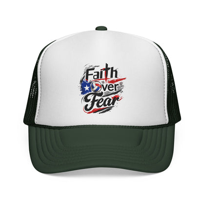 Faith Over Fear Christian Volleyball Sticker | Puerto Rican Flag Trucker Caps FREE SHIPPING
