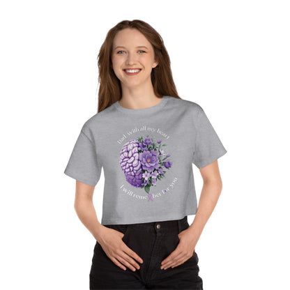 DAD I Will Remember for You  Flowy Cropped Tee