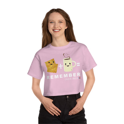 Crackers & Coffee REMEMBER ABUELA Flowy Cropped Tee