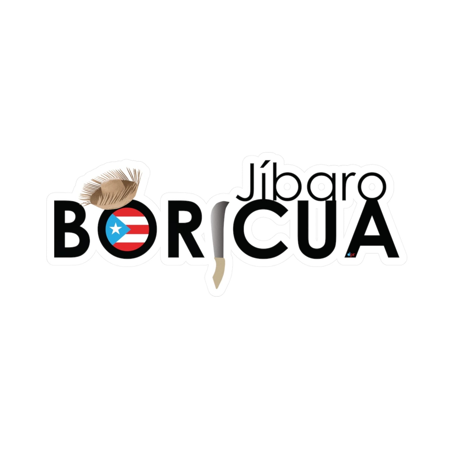 Jíbaro Boricua Waterproof Kiss-Cut Vinyl Decals