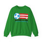 Soccer Is Life Puerto Rican Soccer Crewneck Sweatshirt | Unisex Heavy Blend™ Soccer Player & Fan Gift