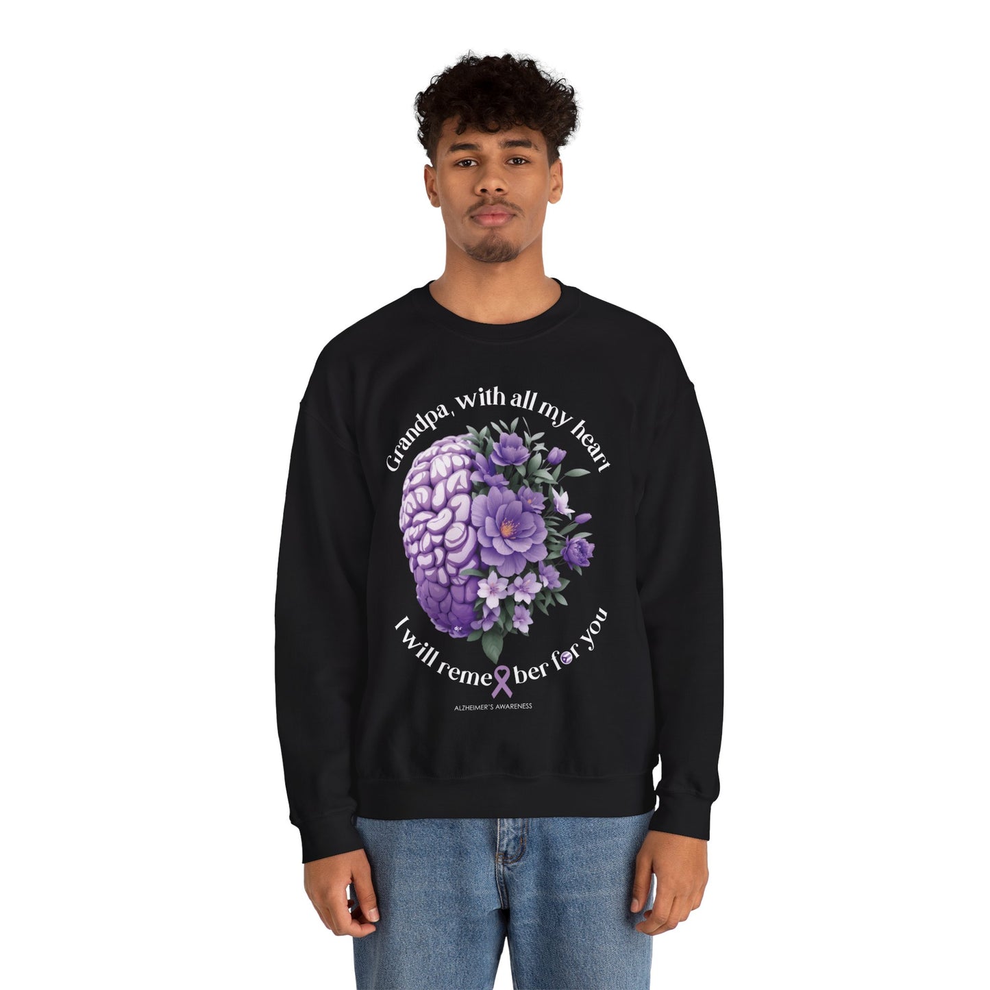 GRANDPA I Will Remember for You Heavy Blend™ Crewneck Sweaters