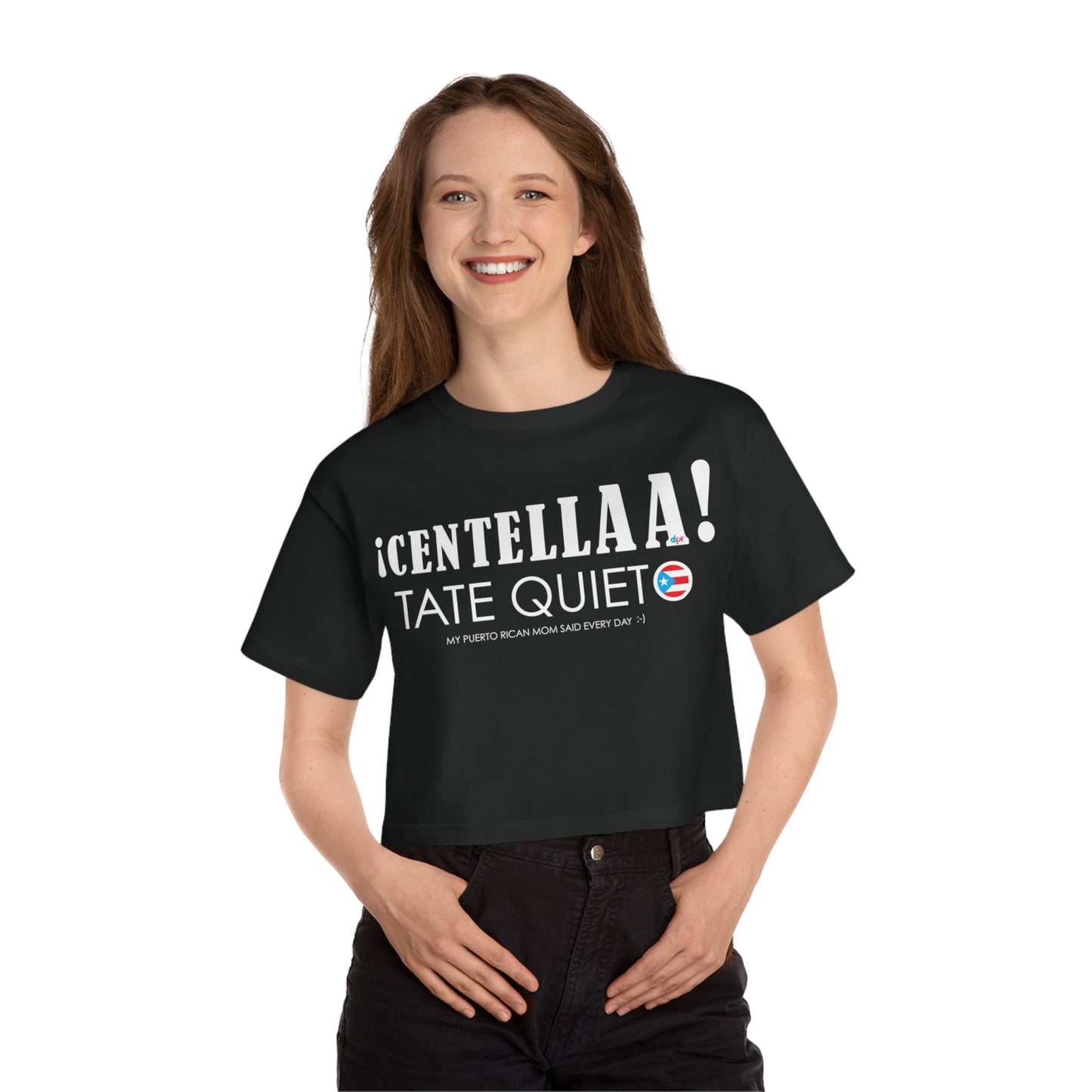 CENTELLA! Puerto Rican Mom  Flowy Cropped Tee