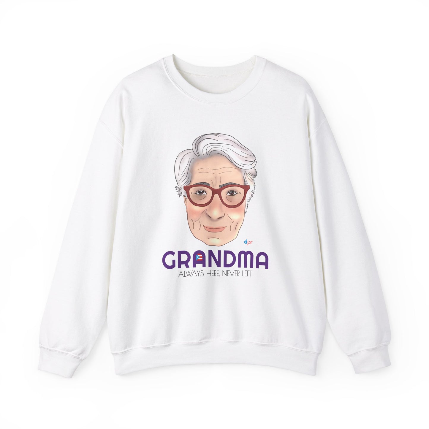 Abuela Boricua Always Here Never Left Heavy Blend™ Crewneck Sweatshirt
