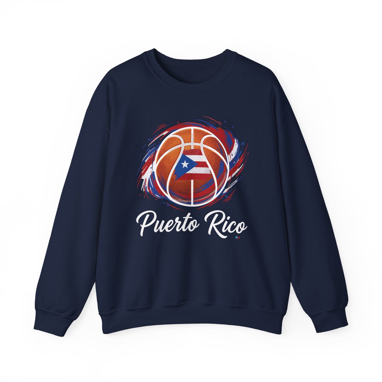 Puerto Rico Basketball Flag Heavy Blend™ Crewneck Sweatshirt