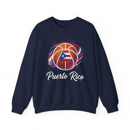 Puerto Rico Basketball Flag Heavy Blend™ Crewneck Sweatshirt