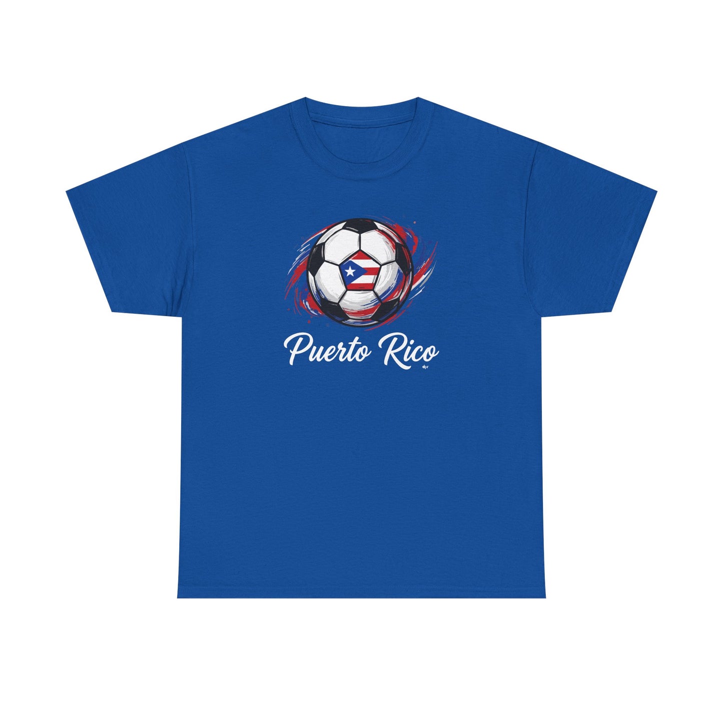 Puerto Rico Soccer Ball Flag | Unisex Heavy Cotton T-Shirt