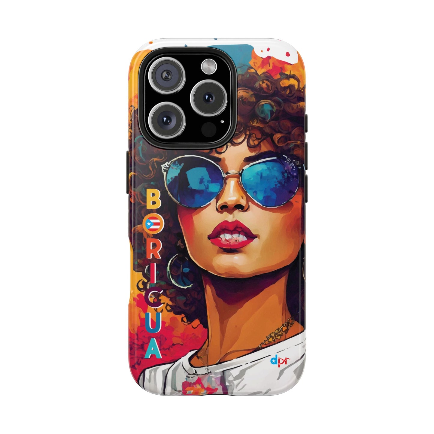 Boricua Girl Mosaico White Tough Phone Cases