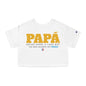 Papá My Hero Yellow Women's Flowy Cropped Tee