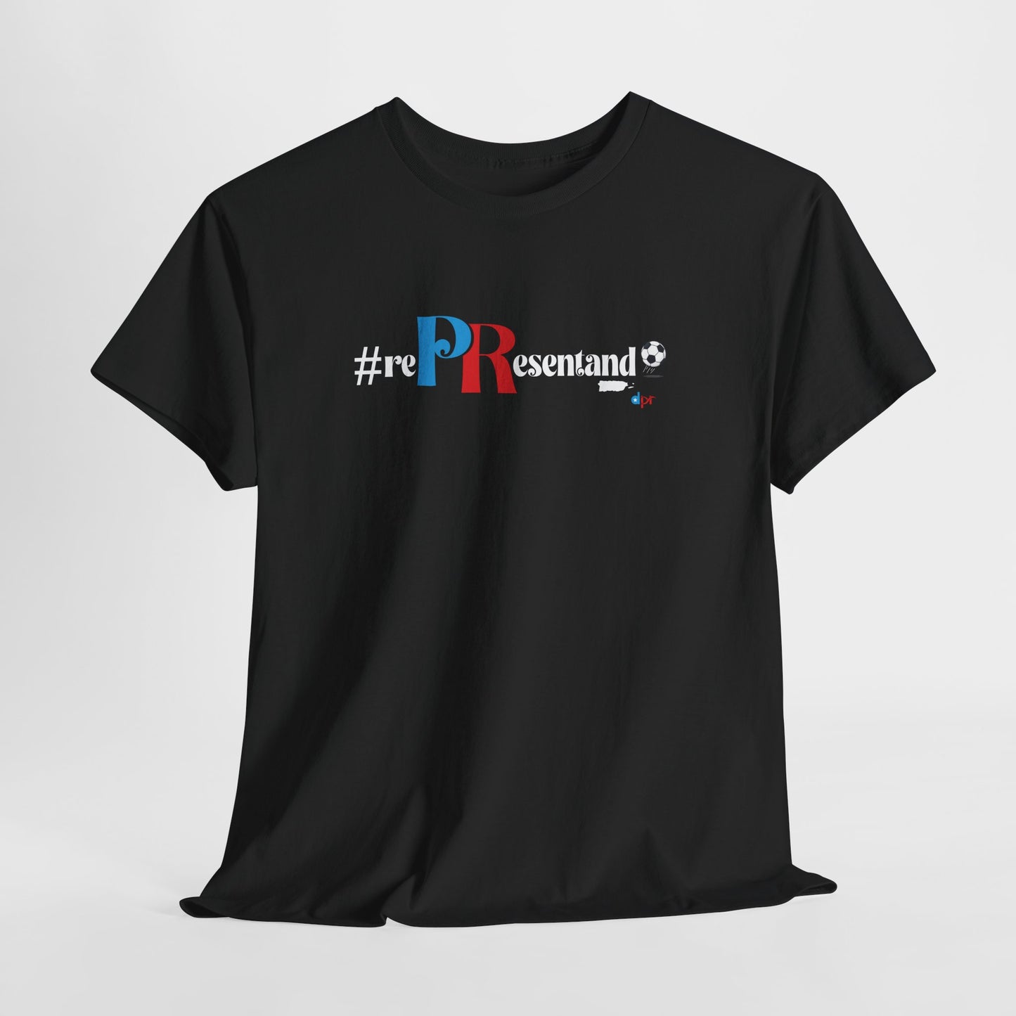 RePResentando™ Puerto Rico Soccer ball Unisex Heavy Cotton Tee | Boricua Soccer T-Shirt
