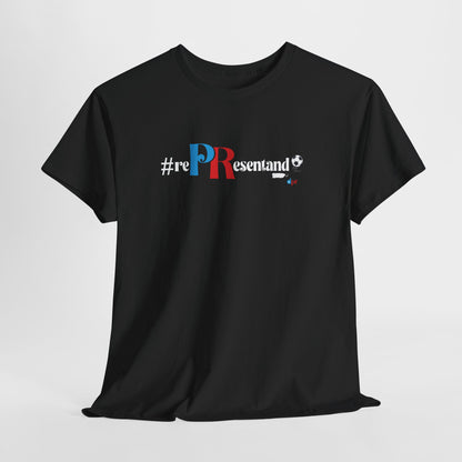 RePResentando™ Puerto Rico Soccer ball Unisex Heavy Cotton Tee | Boricua Soccer T-Shirt