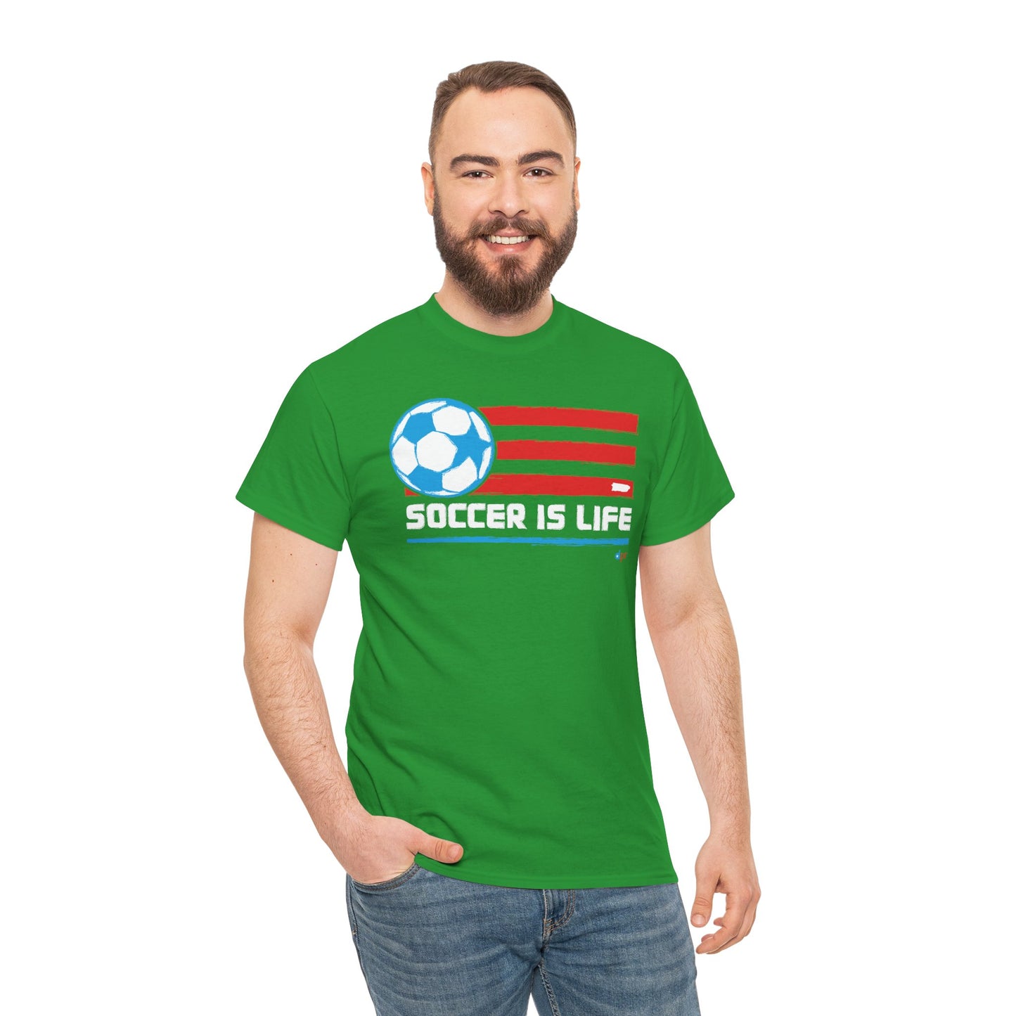 Soccer is Life Colors Unisex Heavy Cotton Tee