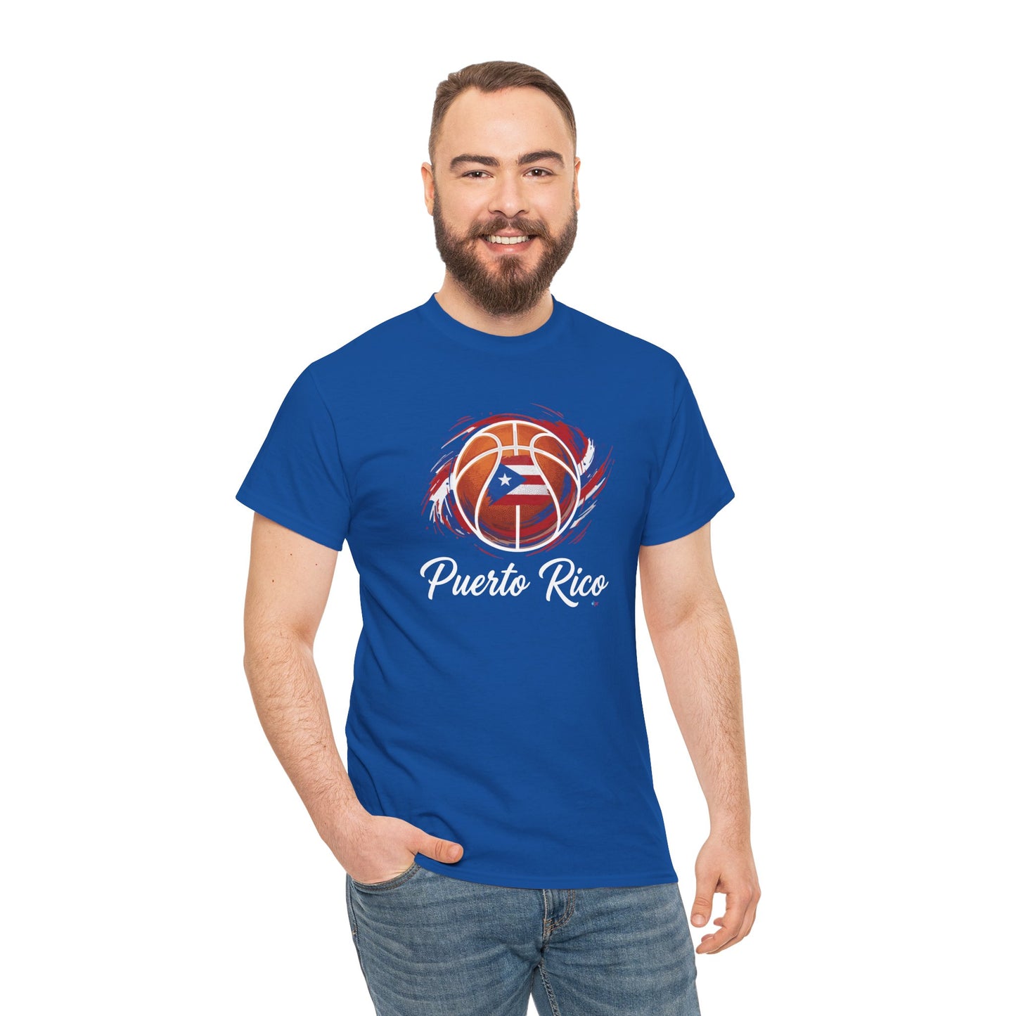 Puerto Rico Basketball Flag | Unisex Heavy Cotton T-Shirt