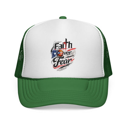Faith Over Fear Christian Basketball | Puerto Rican Flag Trucker Caps FREE SHIPPING