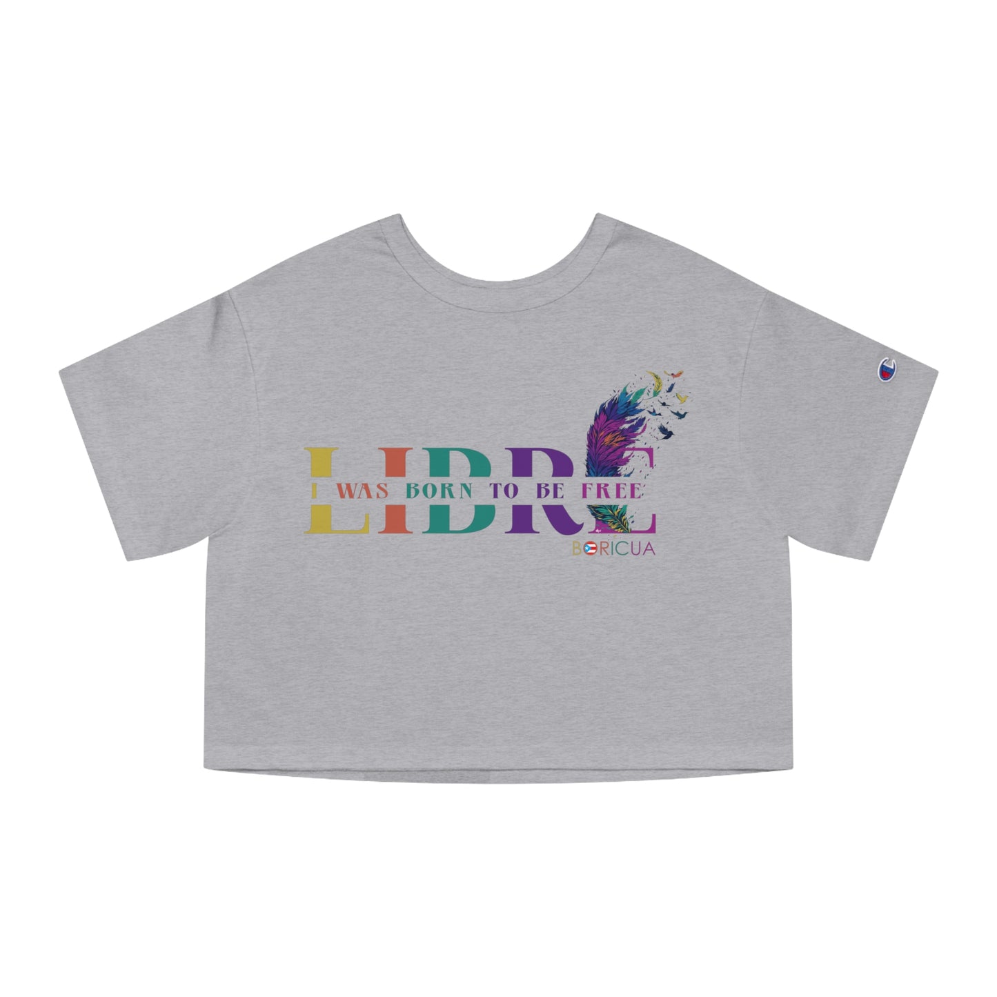 LIBRE Born to be FREE Flowy Cropped Tee