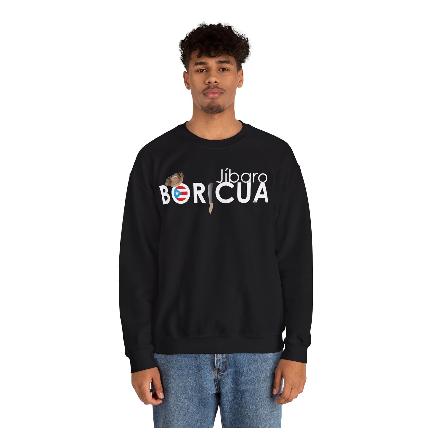 Jíbaro Boricua Unisex Heavy Blend™ Crewneck Sweaters