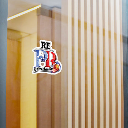 Puerto Rico Fire Basketball REPresentando Waterproof Kiss-Cut Vinyl Decal