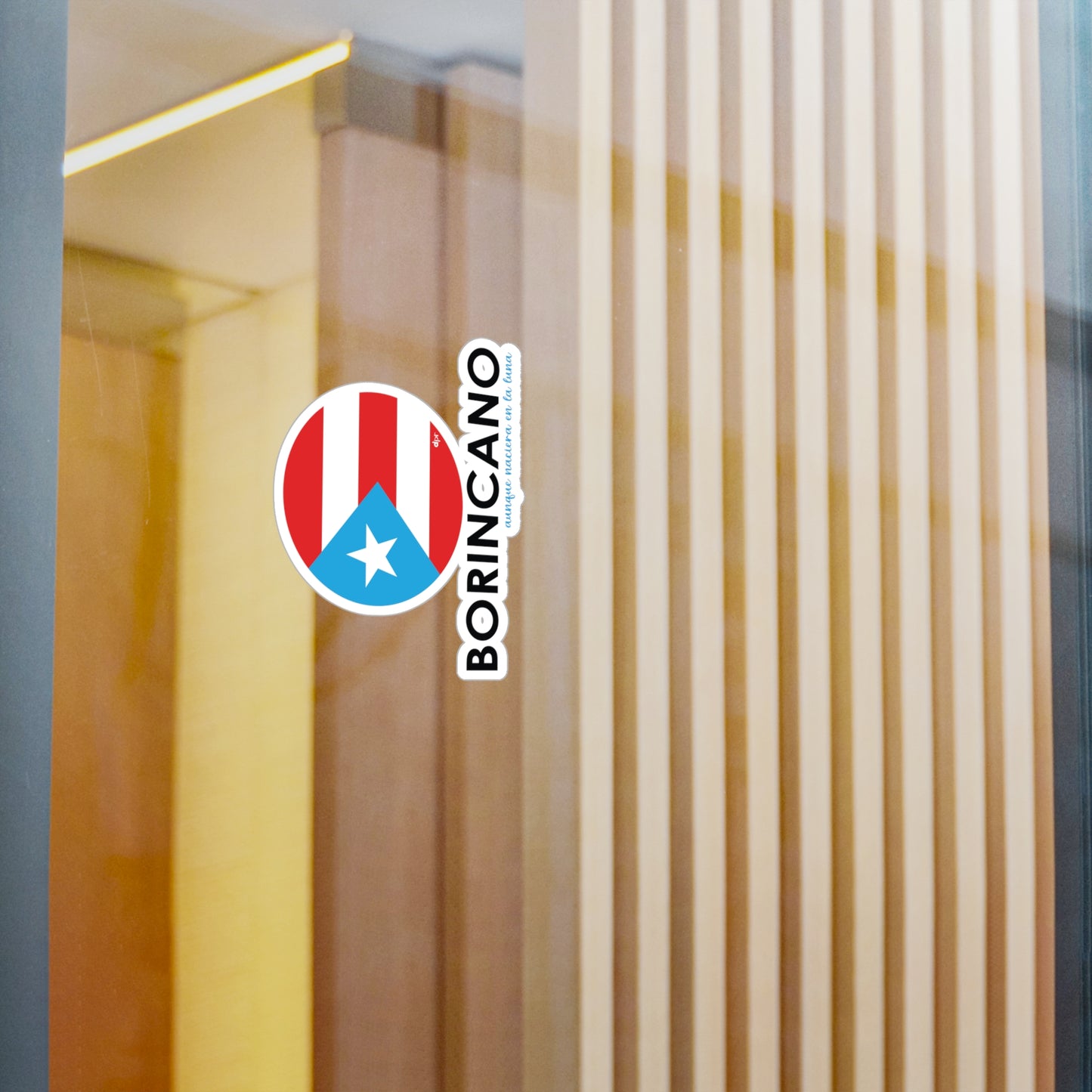 BORINCANO BANDERA Waterproof Kiss-Cut Vinyl Decals