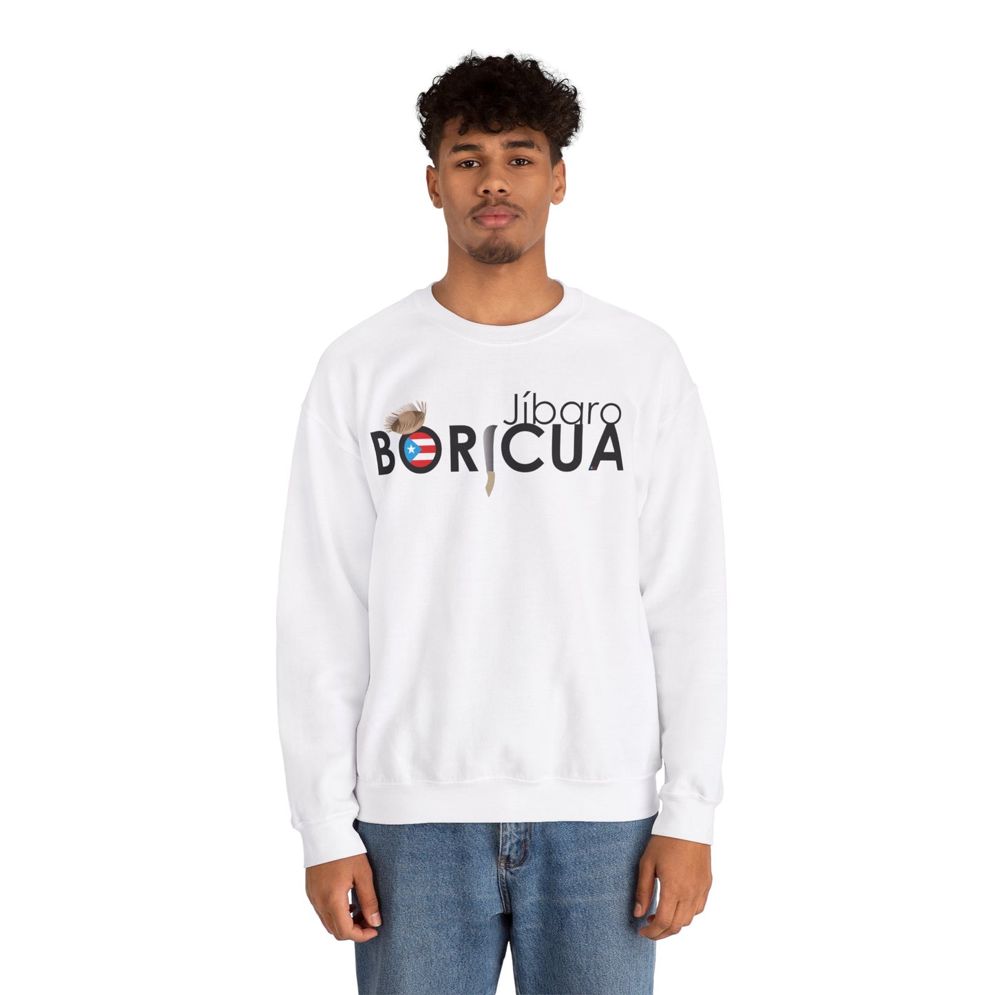 Jíbaro Boricua Unisex Heavy Blend™ Crewneck Sweaters