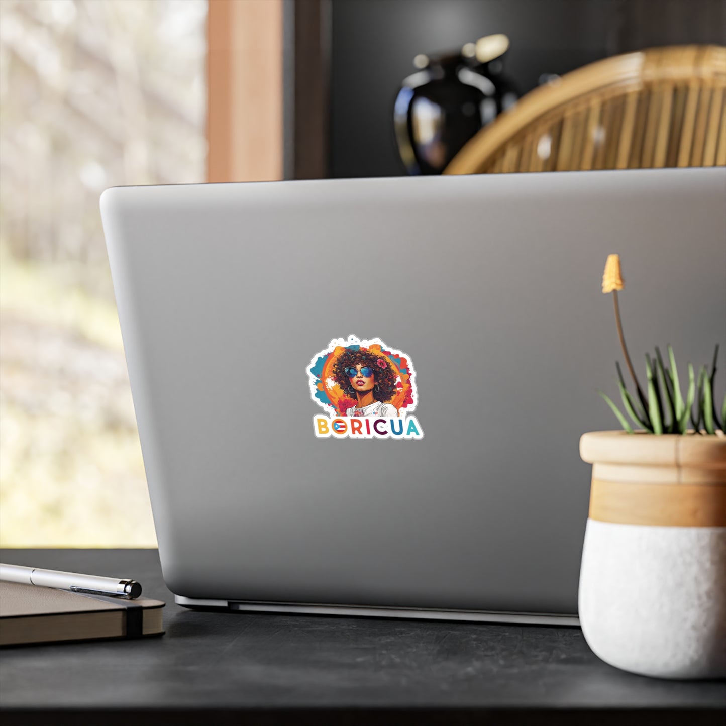 Boricua Color Girl Kiss-Cut Vinyl Decals