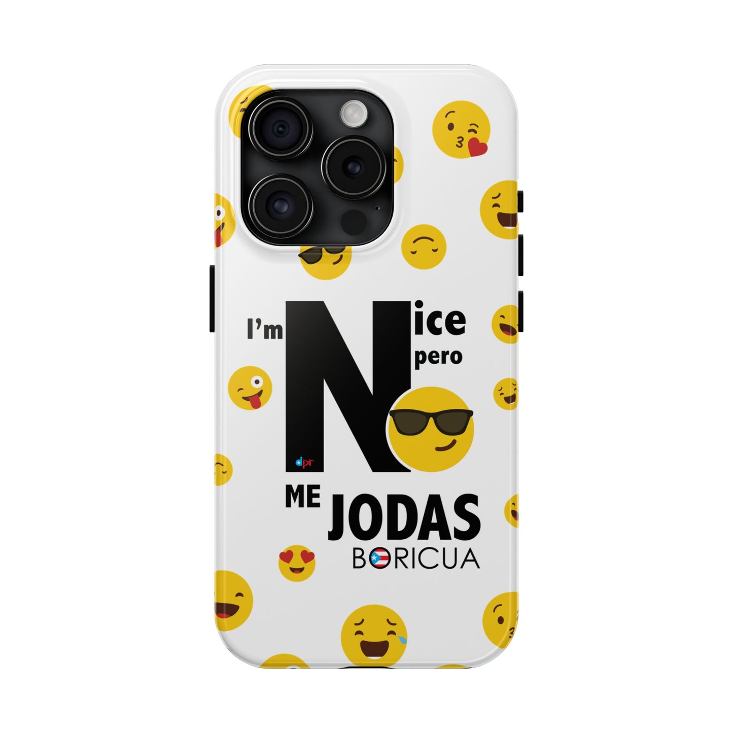 I'm Nice pero No me Jodas White Tough Phone Cases
