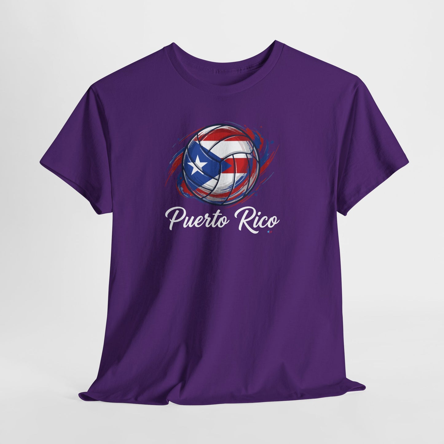 Puerto Rico Volleyball Flag | Unisex Heavy Cotton T-Shirt
