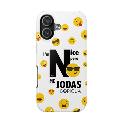 I'm Nice pero No me Jodas White Tough Phone Cases