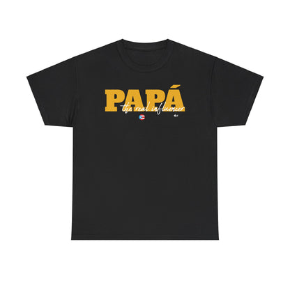 Papá The Real Influencer Yellow Heavy Cotton Tee
