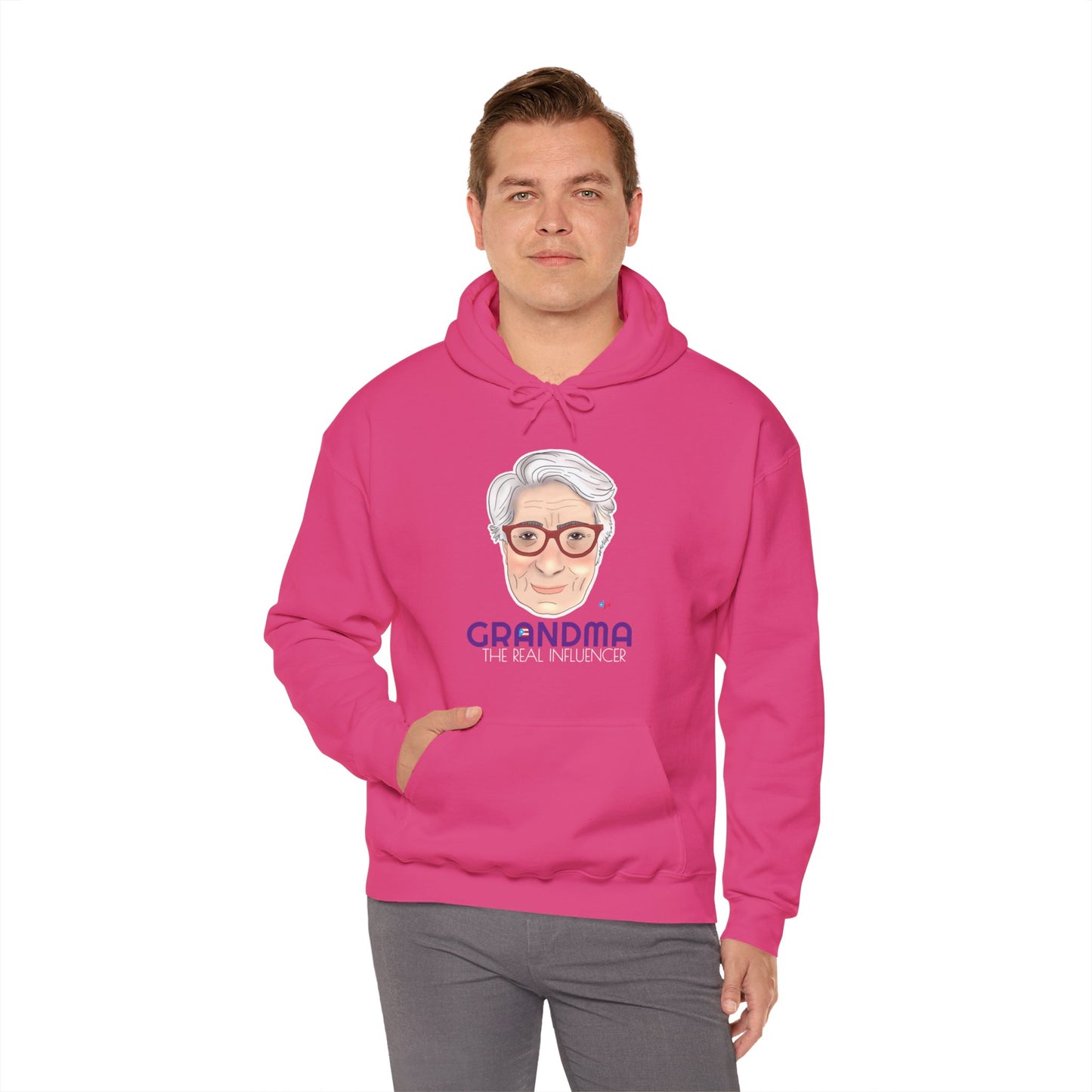 Grandma The Real Influencer Unisex Heavy Blend™ Boricua-Style Hoodies