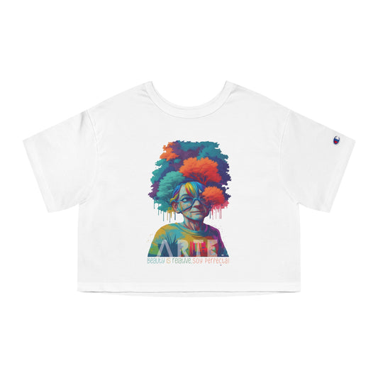 Soy Perfecta Borica Boricua  Flowy Cropped Tee