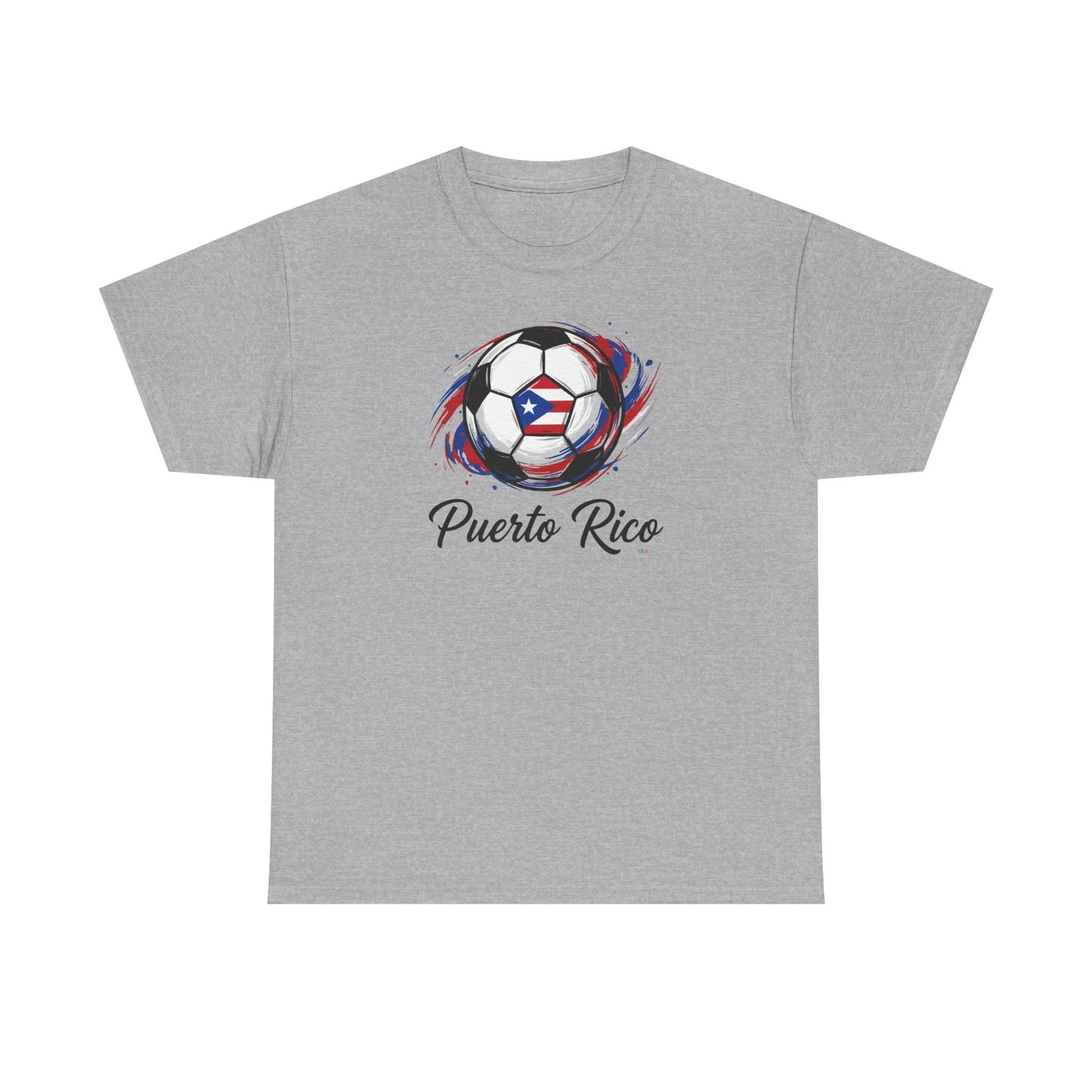 Puerto Rico Soccer Ball Flag | Unisex Heavy Cotton T-Shirt
