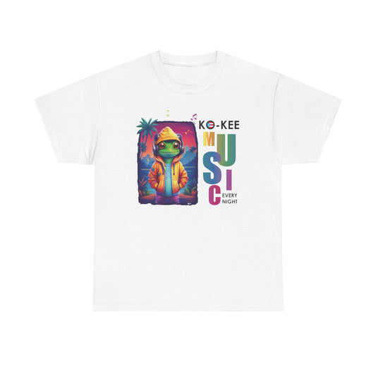 Coqui I Play Music Every Night  Unisex Heavy Cotton Tee