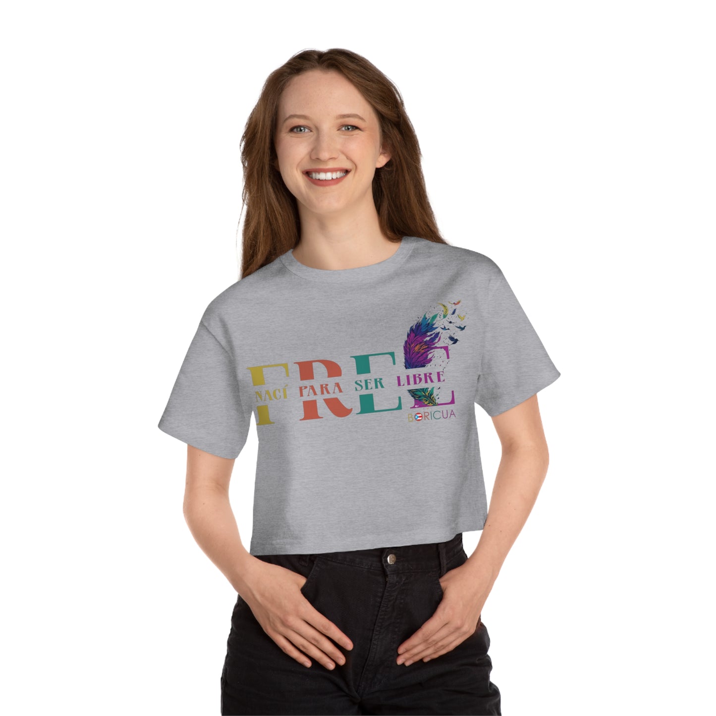 Free Nací para ser libre Flowy Cropped Tee
