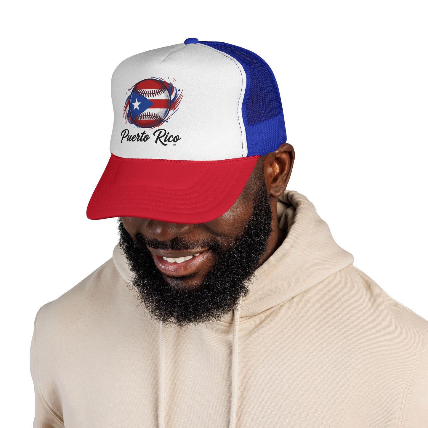 Puerto Rico Baseball Flag Trucker Caps FREE SHIPPING