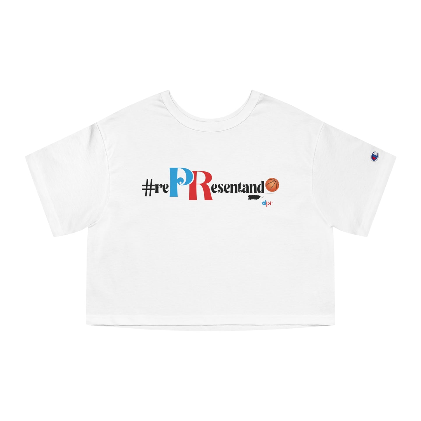 Puerto Rico Basketball Cropped Tee | RePResentando™ Women's Flowy Crop Top | Boricua Basketball Shirt