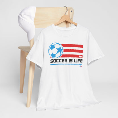 Soccer is Life Colors Unisex Heavy Cotton Tee