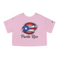 Puerto Rico Baseball Women's Flowy Cropped Tee | Puerto Rican Baseball Shirt