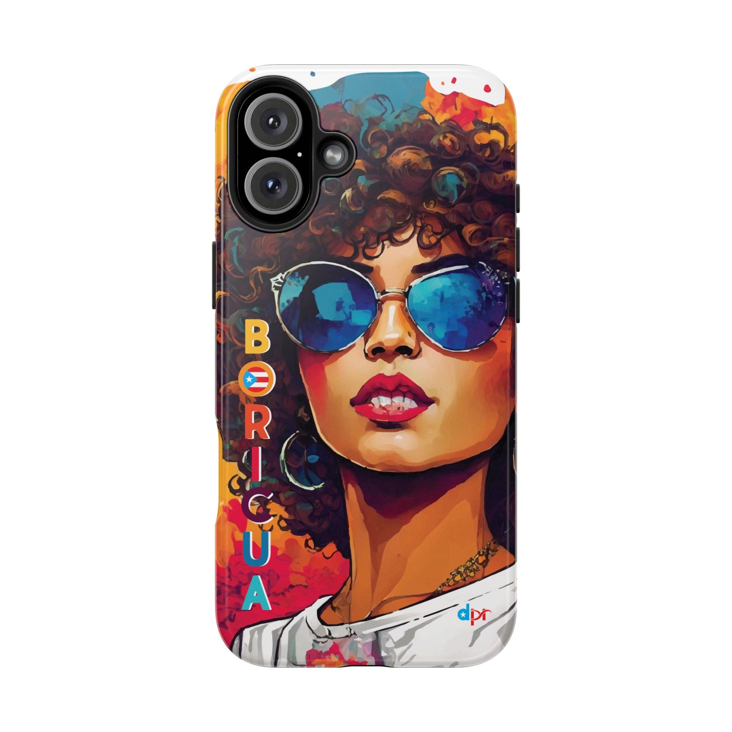 Boricua Girl Mosaico White Tough Phone Cases