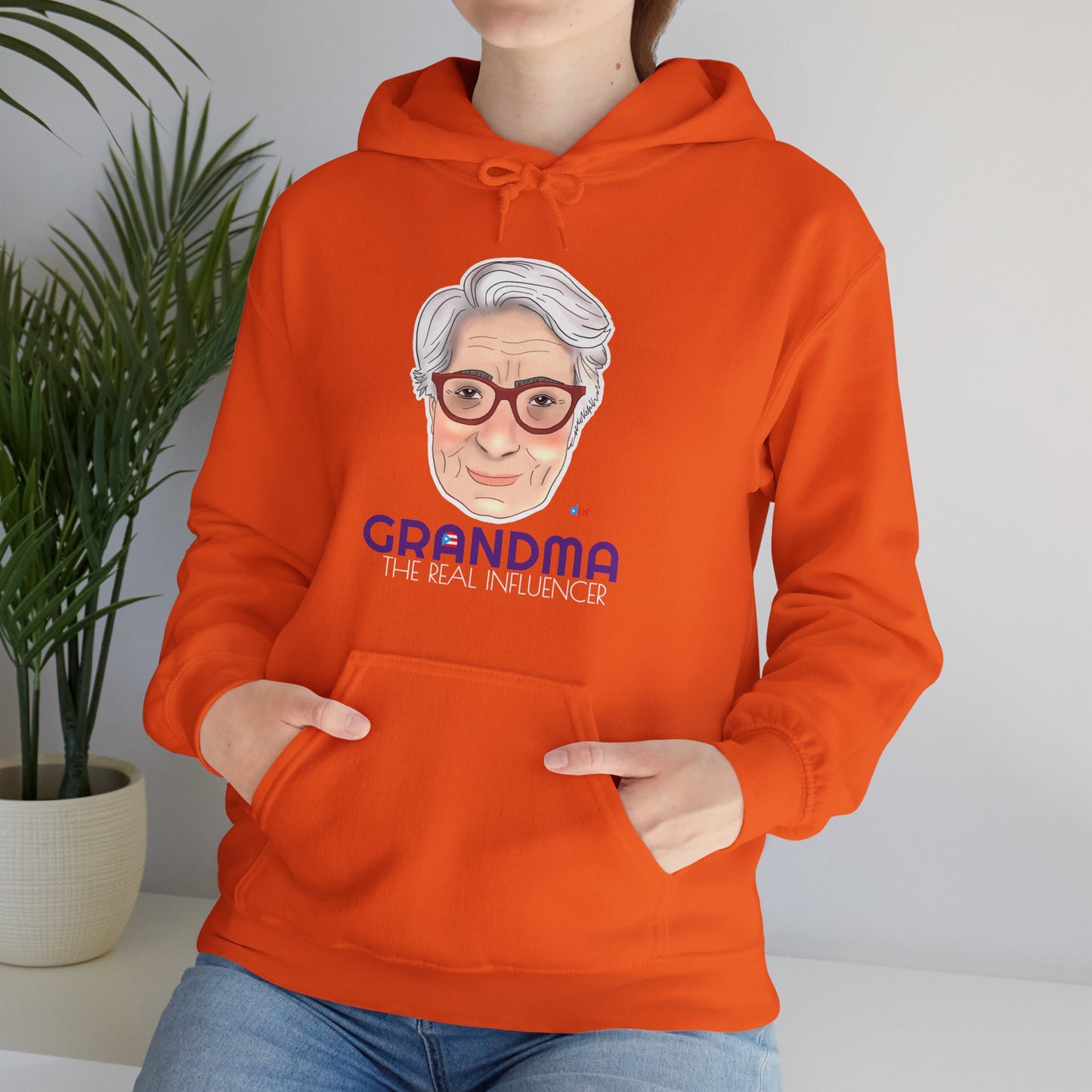 Grandma The Real Influencer Unisex Heavy Blend™ Boricua-Style Hoodies